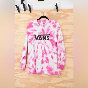 Vans, Pink Tie-Dye, Long Sleeve Shirt